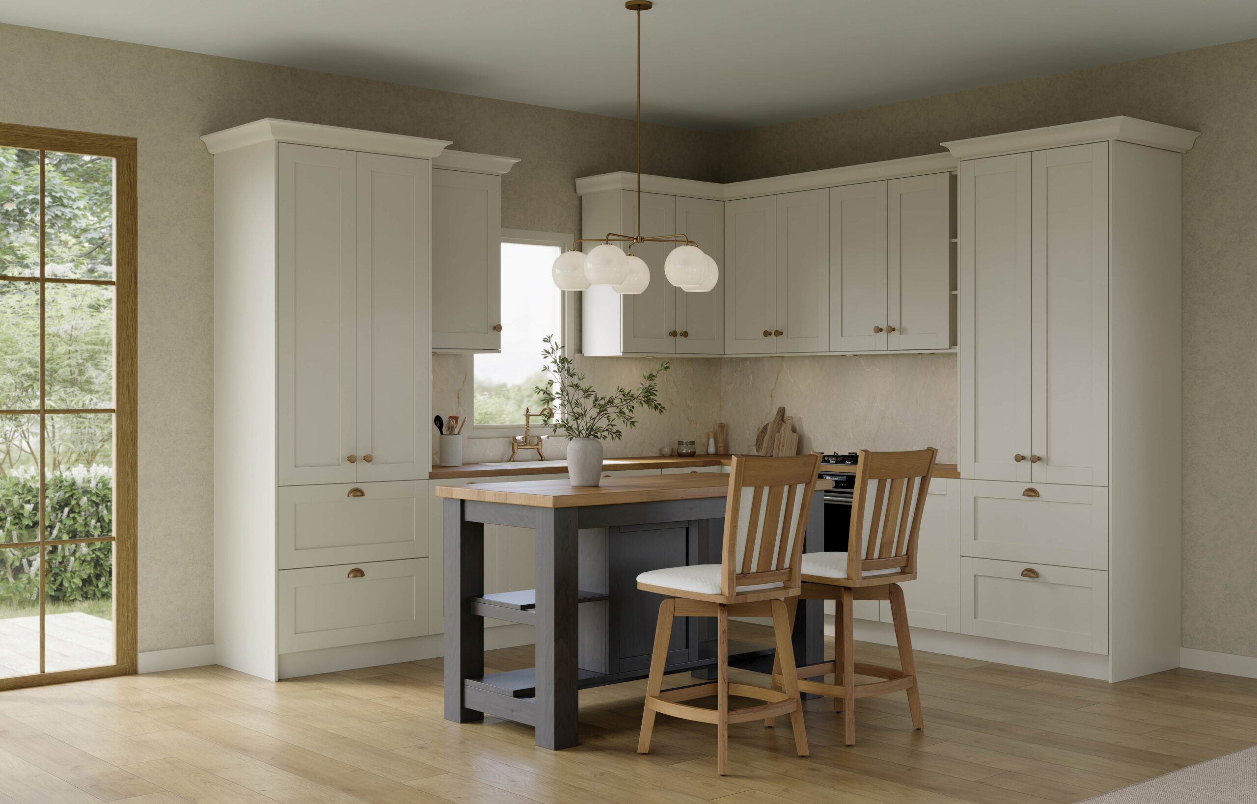 Kiawah Cabinet-Westlake Barstools